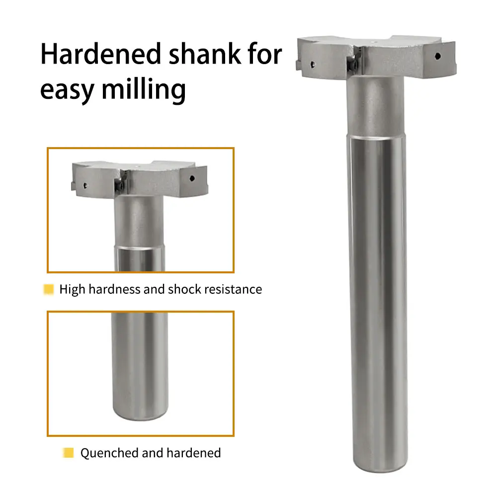 200 مللي متر طويلة ، 10 مللي متر سميكة CNC T-فتحة نهاية مطحنة عرقوب ، HTS سلسلة الشق عرقوب ، T-فتحة نهاية مطحنة حامل ، كربيد إدراج CCMT06 #3