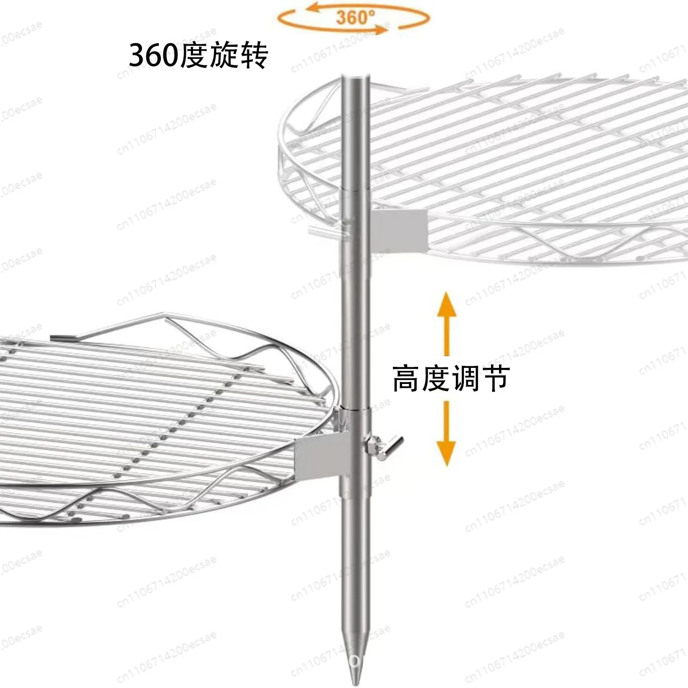 Stainless Steel Folding Camping Grill | 2-in-1 Firewood Stove & BBQ Grill, Portable Bonfire Cooker for Outdoor Adventures