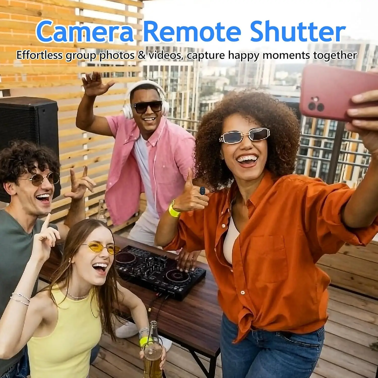 Remote Control for TikTok, Page Turner for iPad iPhone, Bluetooth Camera Video Recording Remote, Scrolling Ring for TikTok