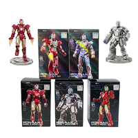 7cm Iron Man Action Figure Model Toys Series MK1 MK2 MK3 MK4 MK5 MK6 MK7 Marvel Movie Statue Model Assembly version Collect Gift