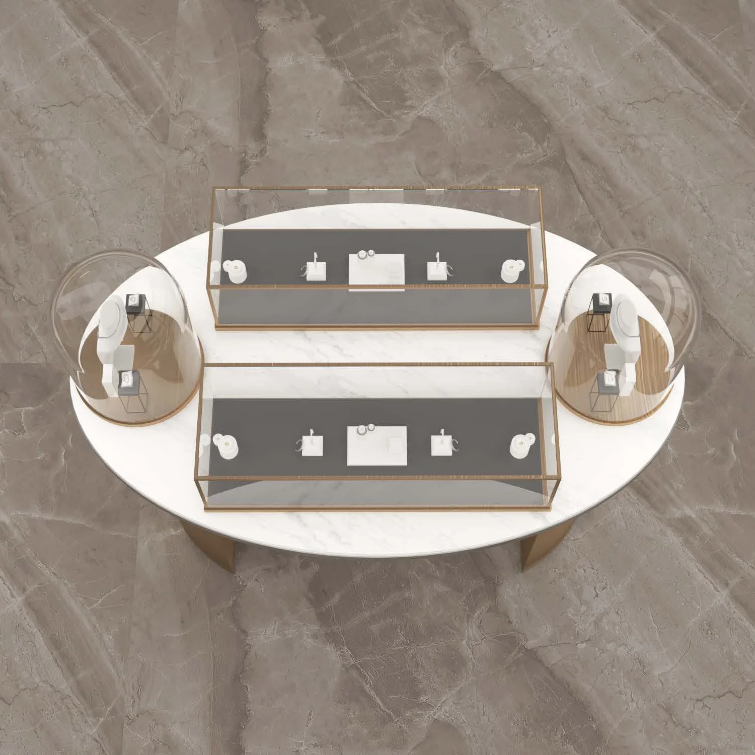 Custom.Pop Up Jewelry Store Interior Design Hot Sale Luxury Jewelry Glass Display Showcase Jewelry Display Case