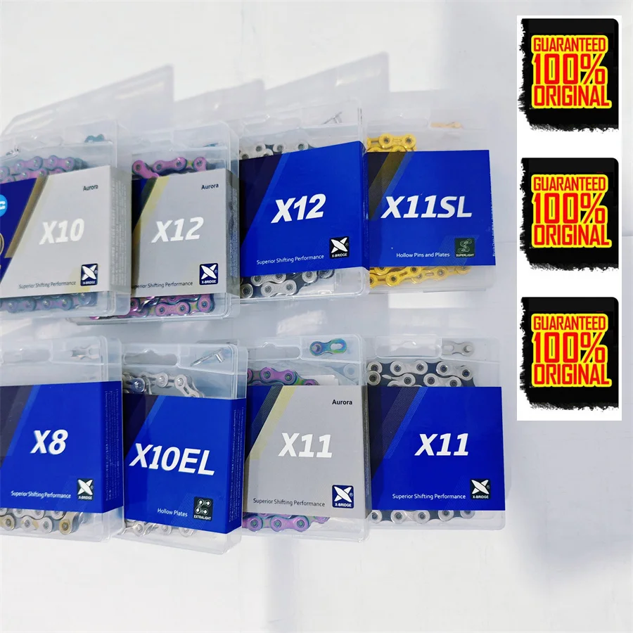 Цепи для велосипедов X9 X10 X11 X12 Chain EL SL, золотые/серебряные, 9/10/11/12 скоростей, для шоссейных и горных велосипедов.