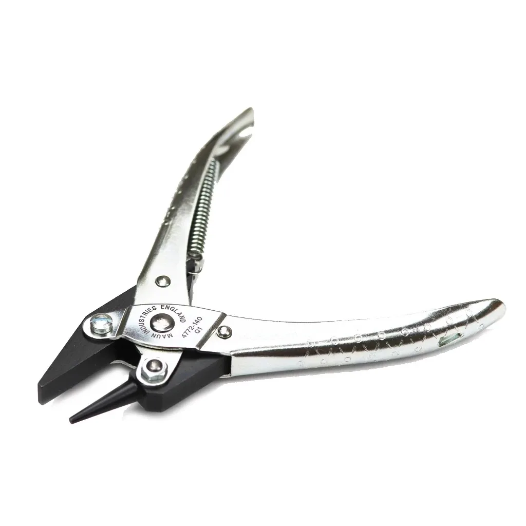 MAUN 4772‑140 Round & Flat Jaws Parallel Plier 140mm Jewelry Wire Bending Coiling Plier  With Return Spring