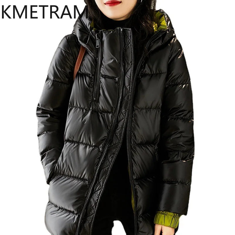 Kmetram Wit Gans Donsjack Hoge Kwaliteit Puffer Jacks Kort Nieuw In Bovenkleding Winterkleding Vrouwen 2024 Winterjas Dames