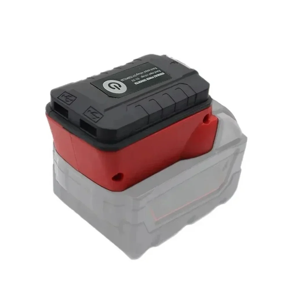 Red Dual USB 5V 2.1A Charging Adapter With 3W LED For 18V 21V Lithium Battery Power Converter Tool Accessories