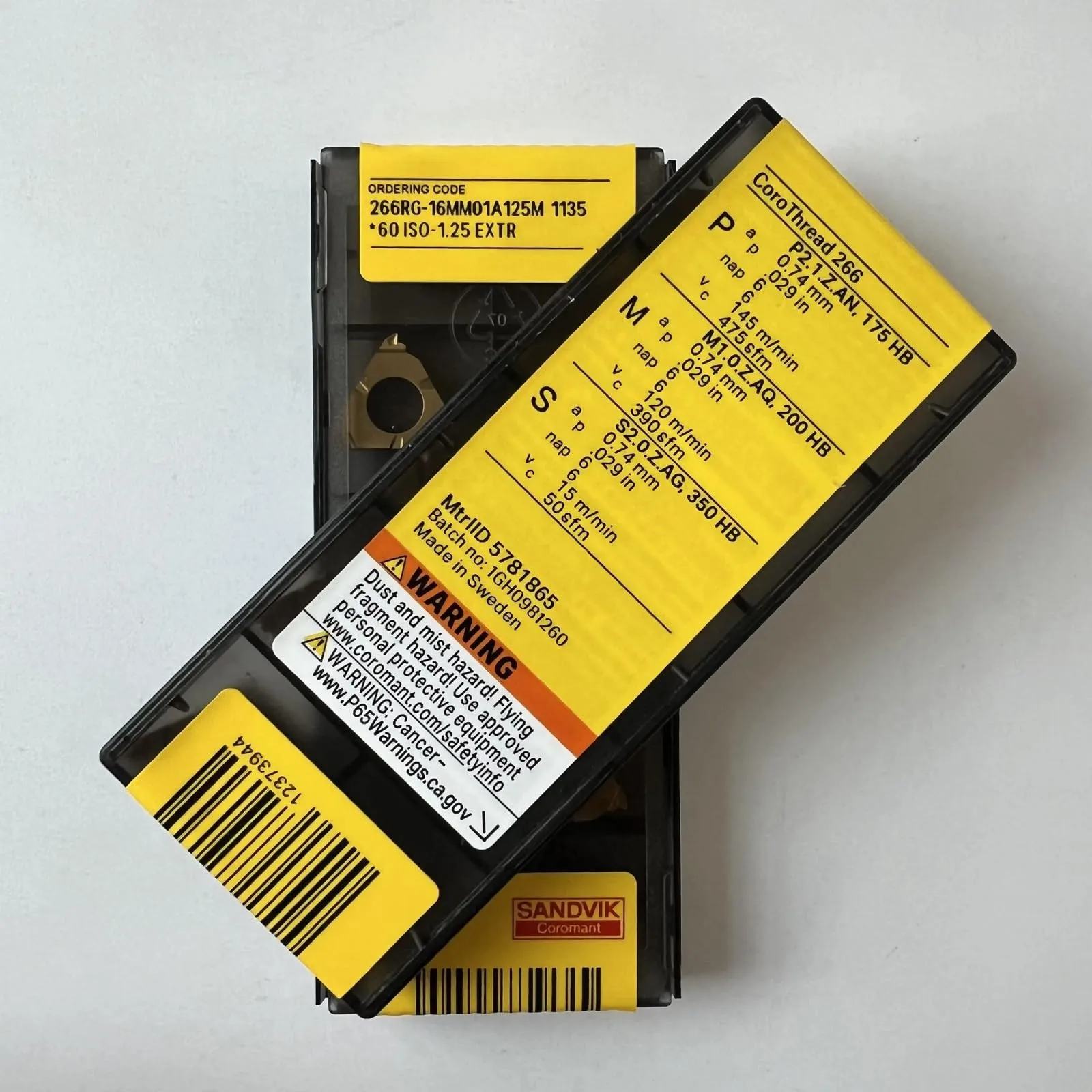 266RG-16MM01A125M 1135/CNC draaibank carbide blade tool 10 Stuks