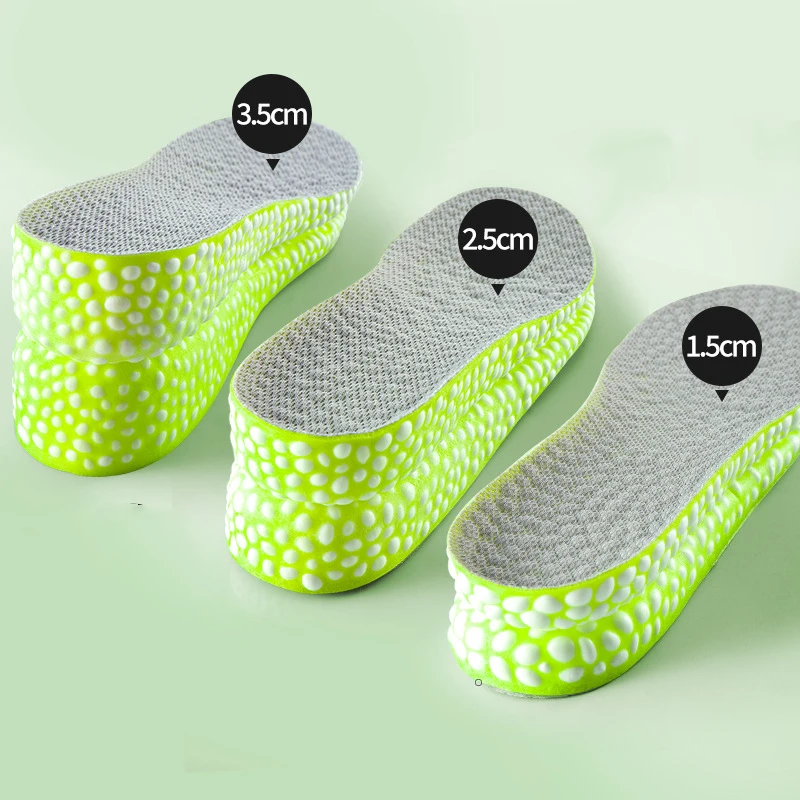 1 Pair Invisiable Height Increase Insoles Memory Foam Soft Shoe Pads Height Increase Insoles Men Women Shoes Orthopedic Insoles