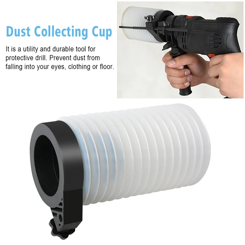 Taza colectora de polvo, accesorios de mazo eléctrico, cubierta protectora de goma Universal, taladro a prueba de polvo, herramienta eléctrica duradera