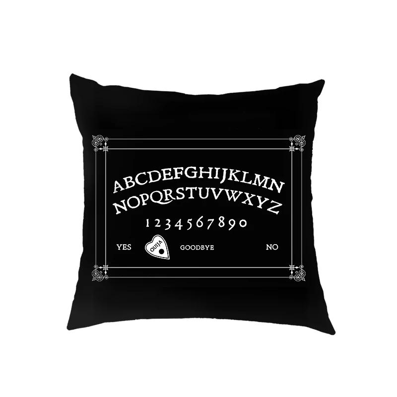 Spirit Board Ouija Ghost Print Cushion Covers Pumpkin Skull Witch Vampire Pillowcase Sofa Home Decor Throw Pillow Cover