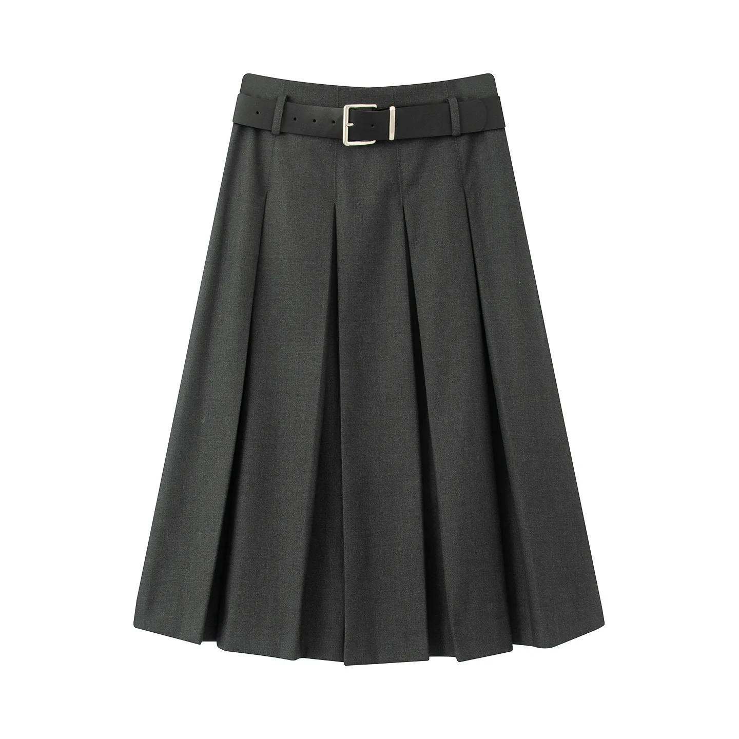 

Autumn Women's Casual Versatile Fashion Grey Pleated Skirt Skirt Women's 46b-353044