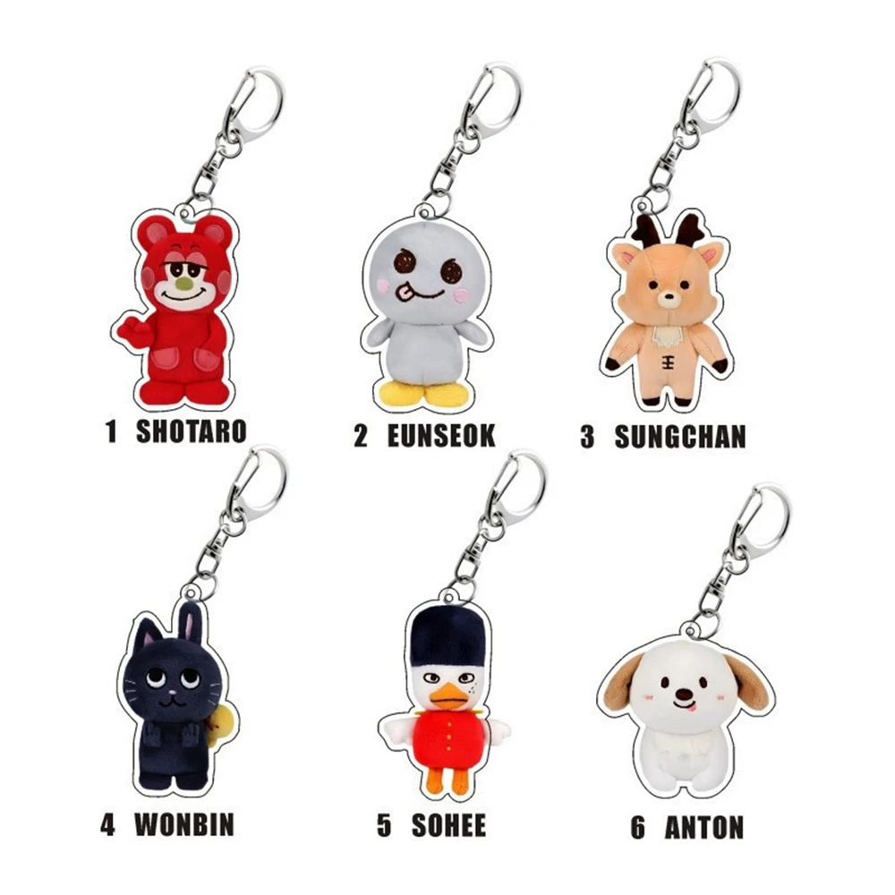 KPOP RIIZE Keyring Cartoon Figure Acrylic Keychain Pendant SUNGCHAN WONBIN SOHEE ANTON Key Chain Bag Accessories Fans Collection