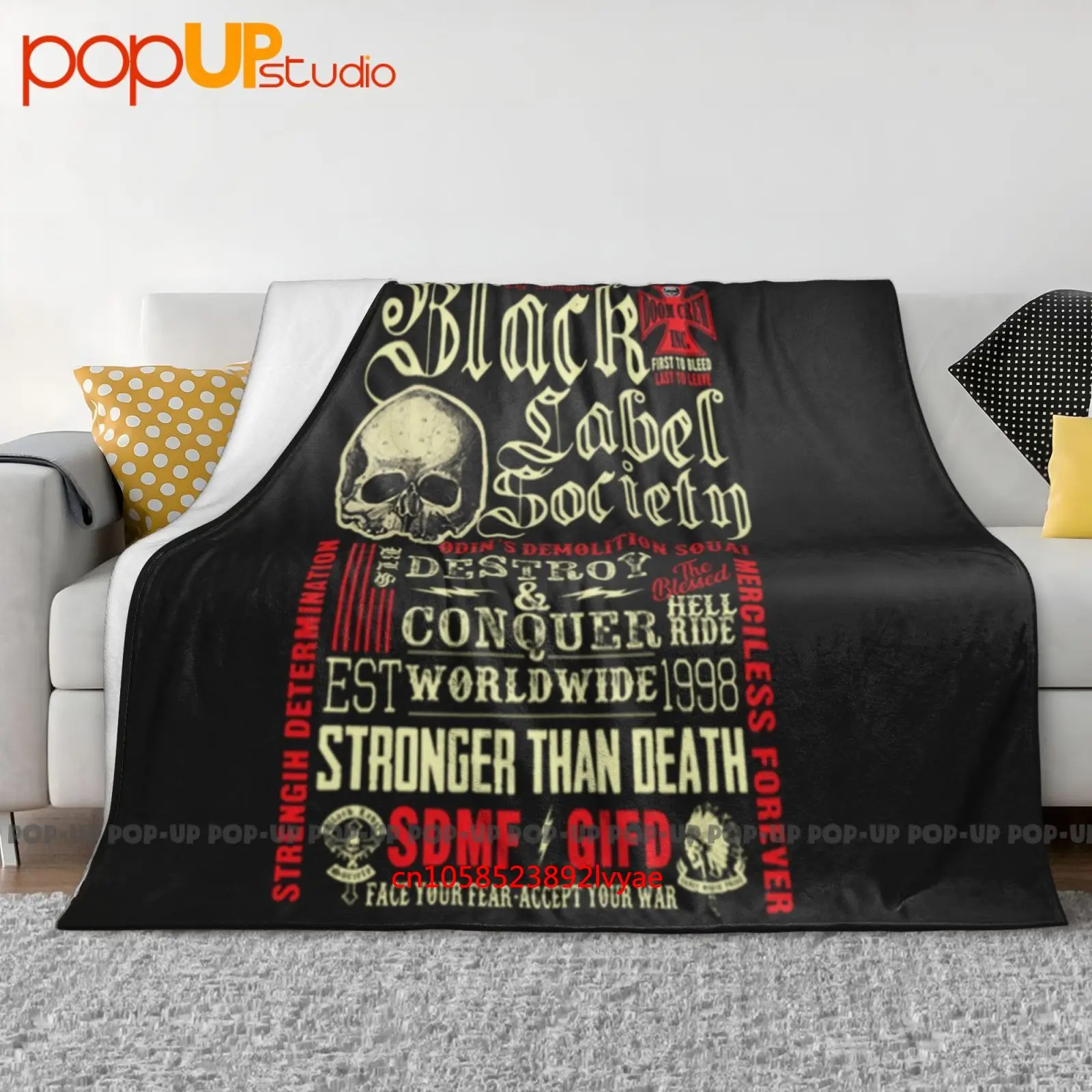 Black Label Society Destroy Conquer Couverture ultra douce Couette Housse de canapé d'hiver Housses de lit