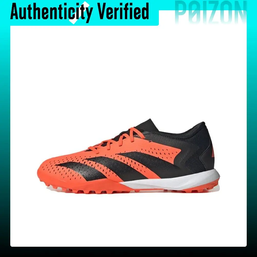 Adidas PREDATOR ACCURACY.3 TF Turf Slip Resistant, Abrasion Resistant, Lightweight Soccer Shoes Unisex Black Orange GW4641