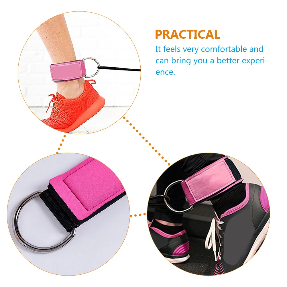 

2Pcs Ankle Straps Adjustable Neoprene Cable Machine Attachment Fitness Accessory for Workout Gym Leg Training Sport Wraps