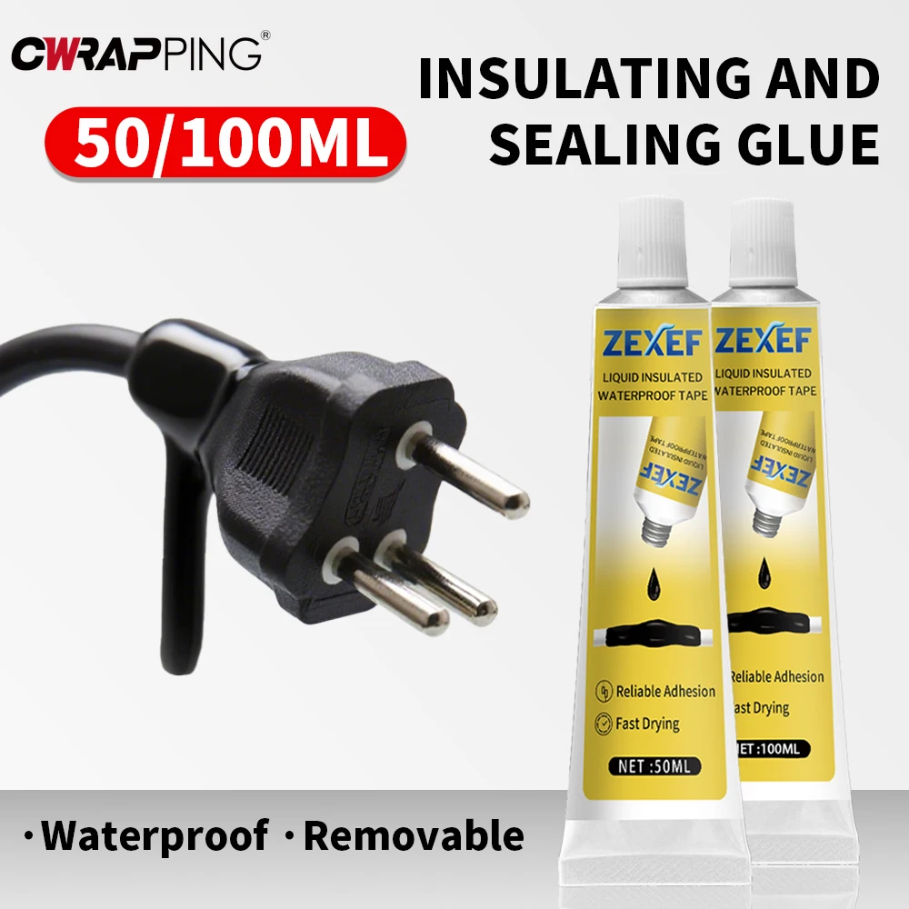 50/100 ml flüssiges Isolierband, wasserdichte Isolierkleber, elektrischer Draht, Kabelreparatur, flüssige Isolierpaste, Dichtmittelkleber