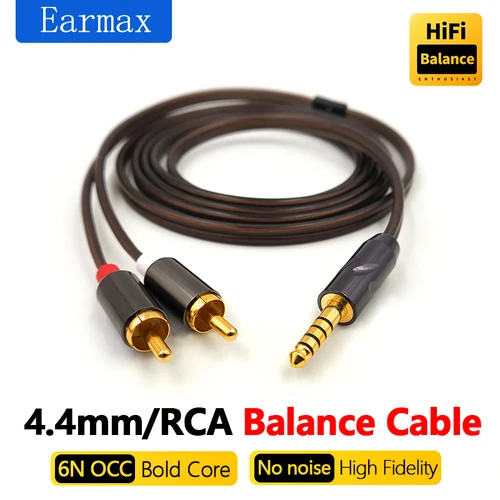 Imagen 2 del producto Para amplificador de potencia, reproductor de Audio de TV, Audio RCA reemplazable, 2,5mm, 4,4mm, Cable de actualización equilibrado a 2 conectores RCA