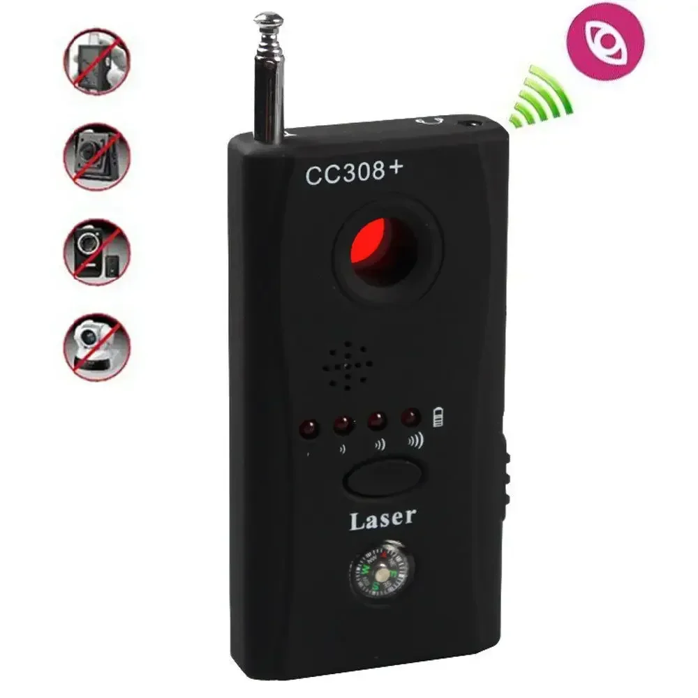 GPS Radio Scanner RF Tracker CC308 Portable Hidden Camera Detector Anti Spy Candid Bug Finder Mini Wireless Signal Gadgets GSM