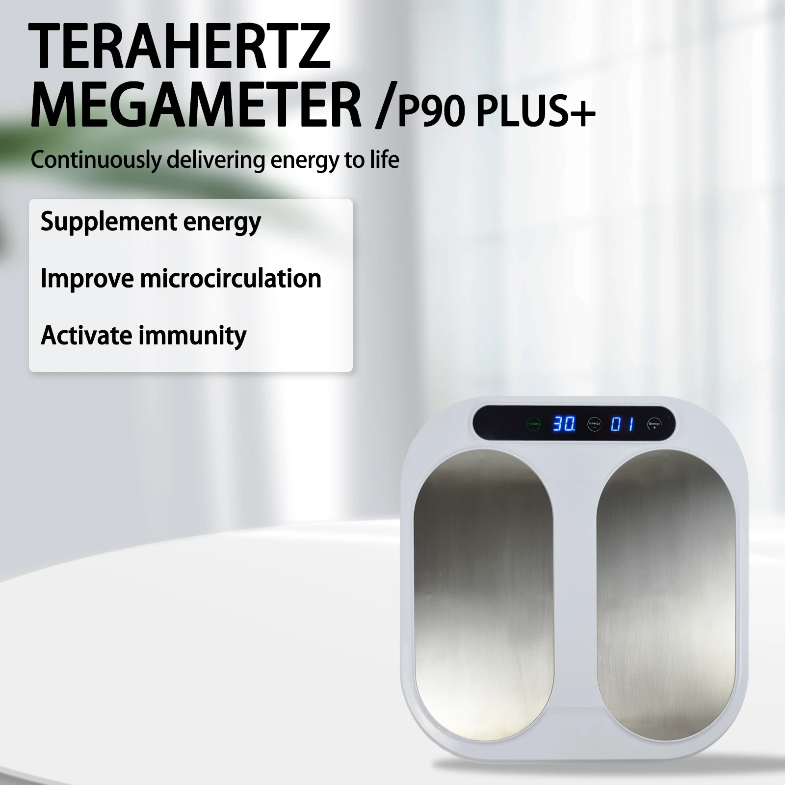 

Tera P90 Plus Terahertz Electromagnetic Foot Health Device Meridian Treatment Leg Qi and Blood Circulation Machine Foot Massager