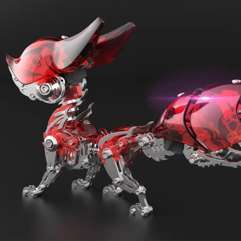 Little fox fairy three-dimensional metal mechanical assembly model stainless steel fox puzzle building blocks birthday gift toy