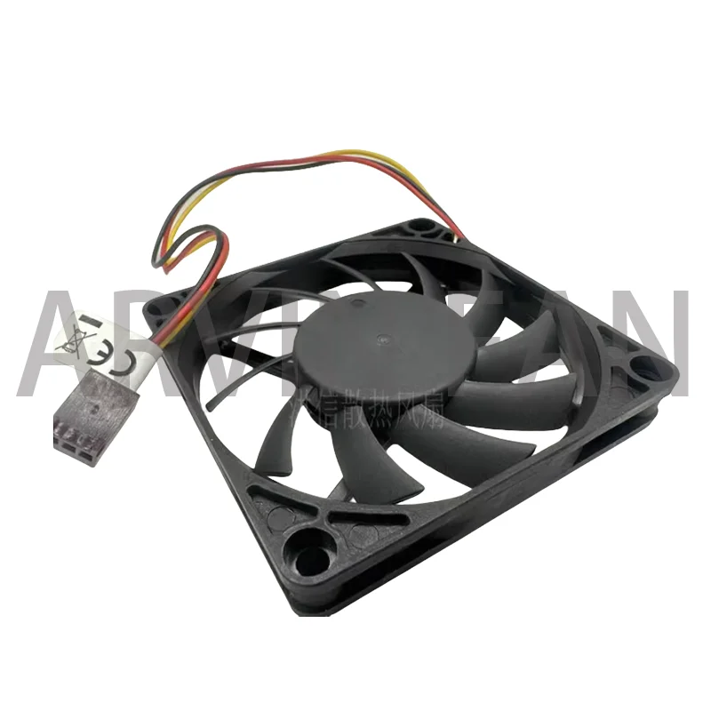 R127010DU 70mm Slim 10mm 12V High Speed 4600RPM 70X70X10mm Sigle Ball Bearing 3Pin Tach Speed Cooler Fans