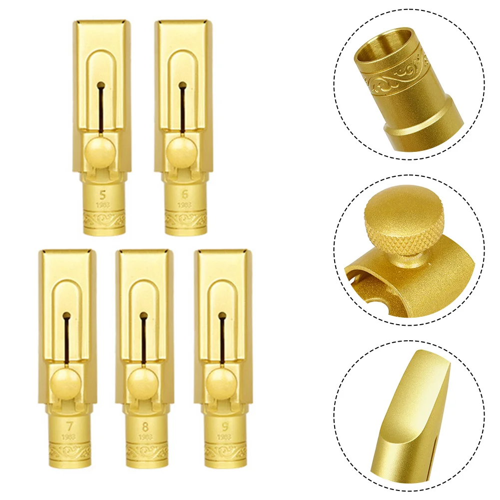 Saxophone Brass Mouthpiece For Alto Sax Size 5 6 7 8 9 Mouthpiece Cab Mouthpiece With Cap For E-flat Alto Saxophone