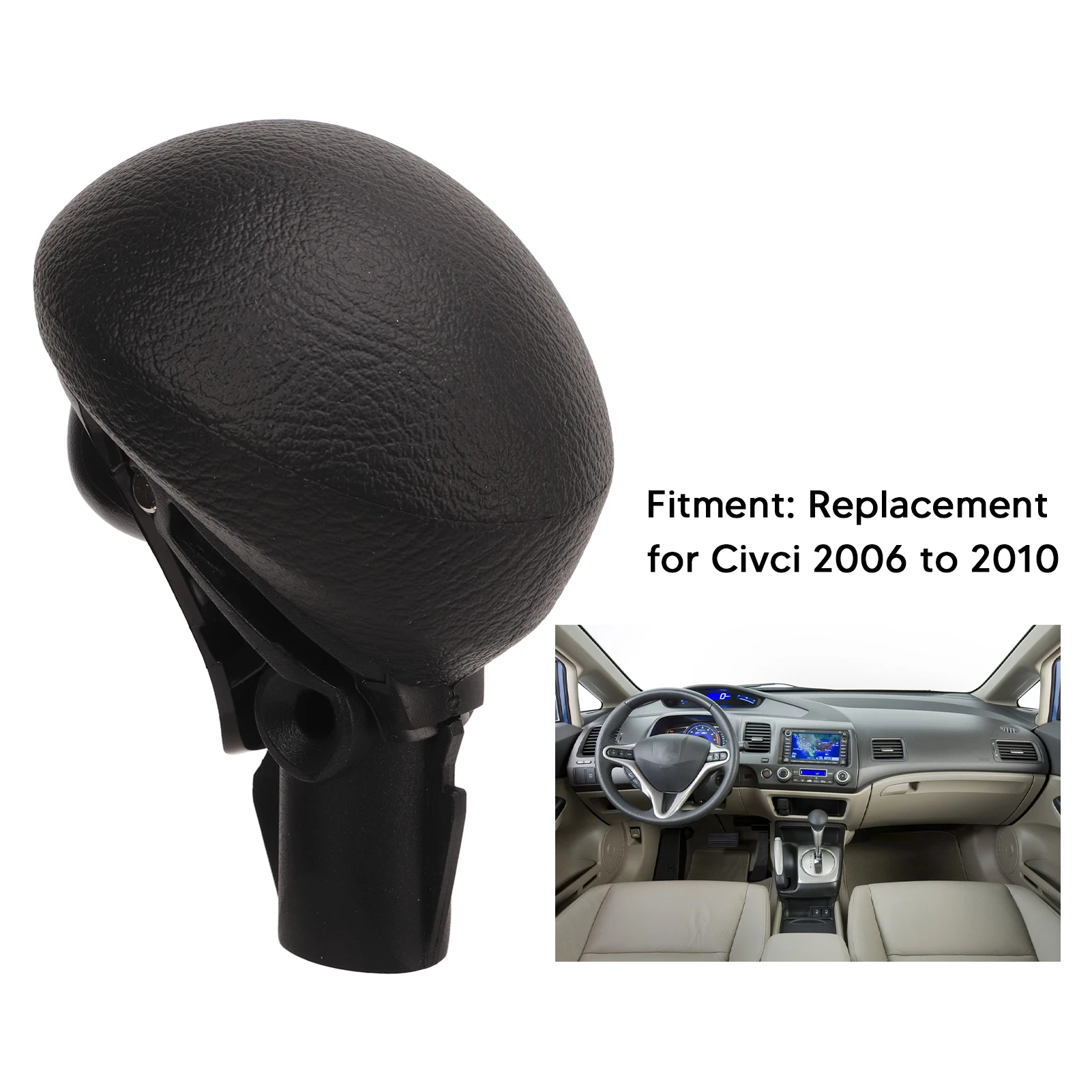 Black Rubber Car Gear Shifter Lever Head Auto Gear Shift Lever Knob 54130 SNA A81 For Honda Civci 2006-2010