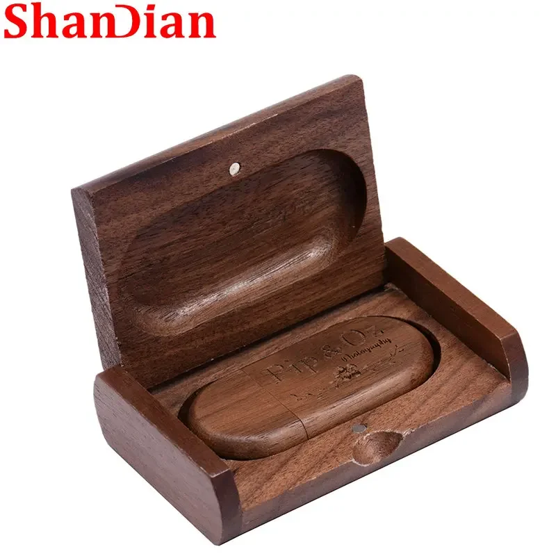 무료 로고 나무 128GB USB 2.0 플래시 드라이브, 결혼 선물 펜 드라이브, 32GB 월넛 나무 메모리 스틱, 16GB U 디스크, 8GB, 4GB, 64GB