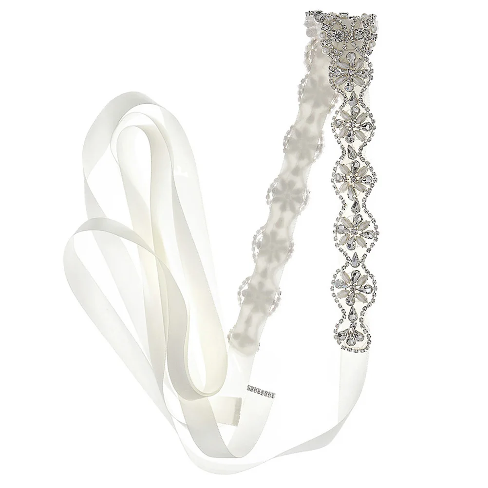 

1pc Silver Rhinestone Belt Vintage Wedding Dress Accessory Decorative Versatile Waistband Fine Workmanship