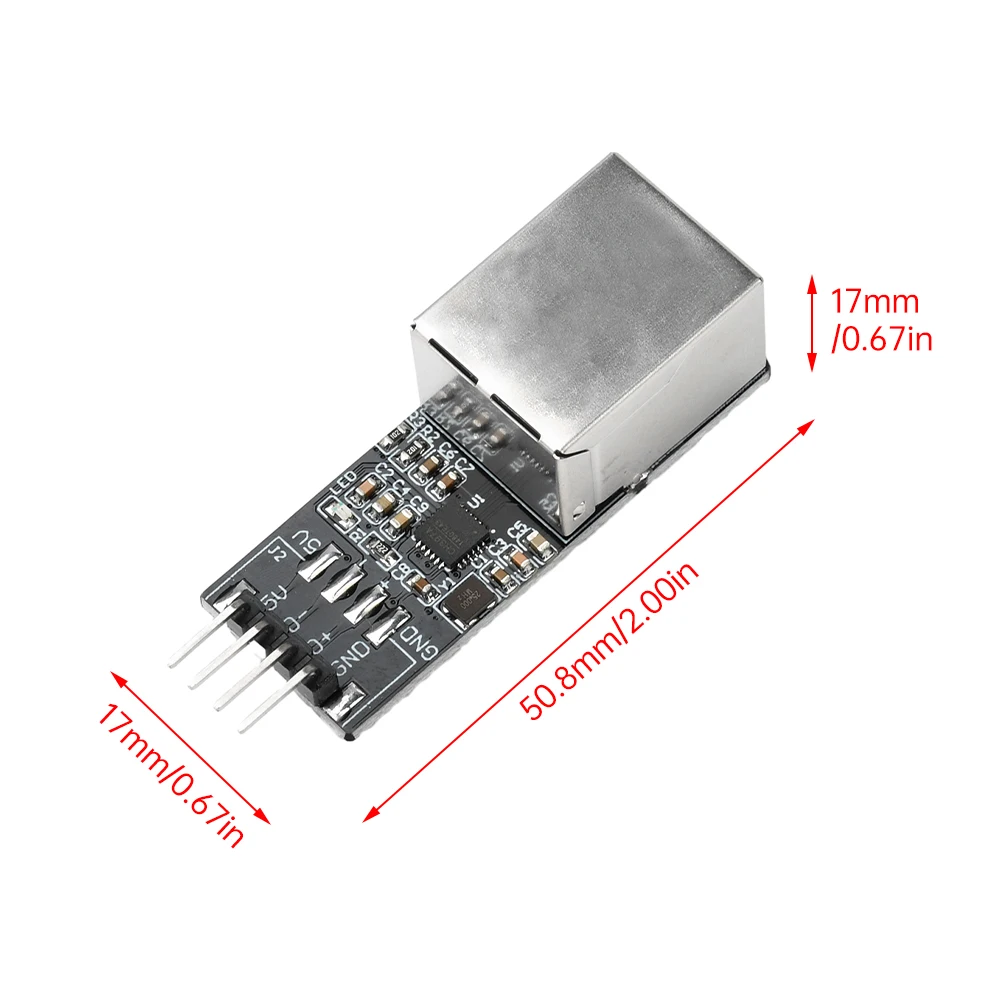 USB-zu-RJ45-Ethernet-Schnittstellenmodul CH397A Modul Typ-C/USB/Pin-Schnittstelle mit eingebautem RISC-V-Prozessor für USB2.1 IEEE802.3 – Detail 18