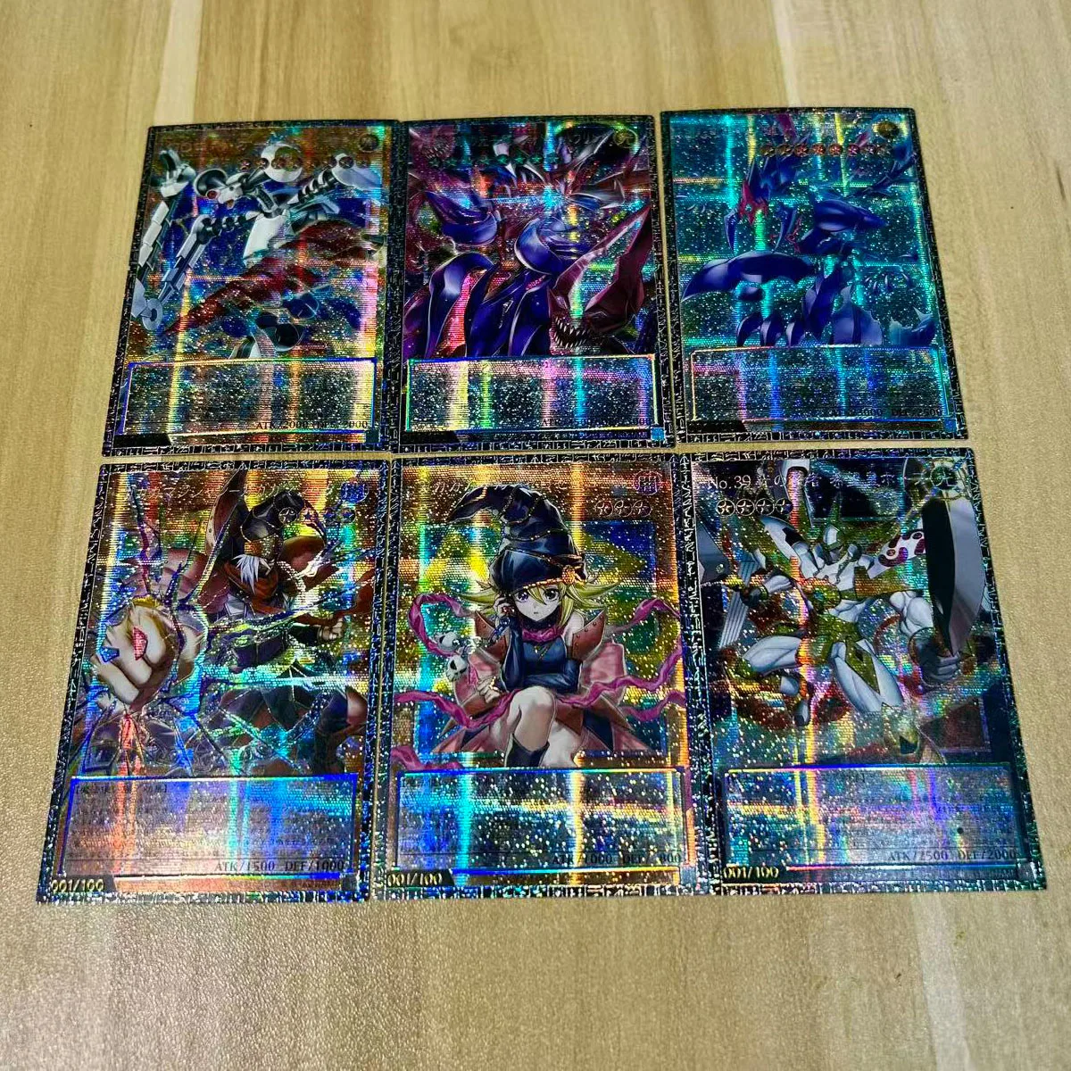 6Pcs/set Diy Self Made Yu-Gi-Oh! Gagaga Girl Collection Card Gauze Flash Paladin of Photon Dragon Anime Card Gift Toy