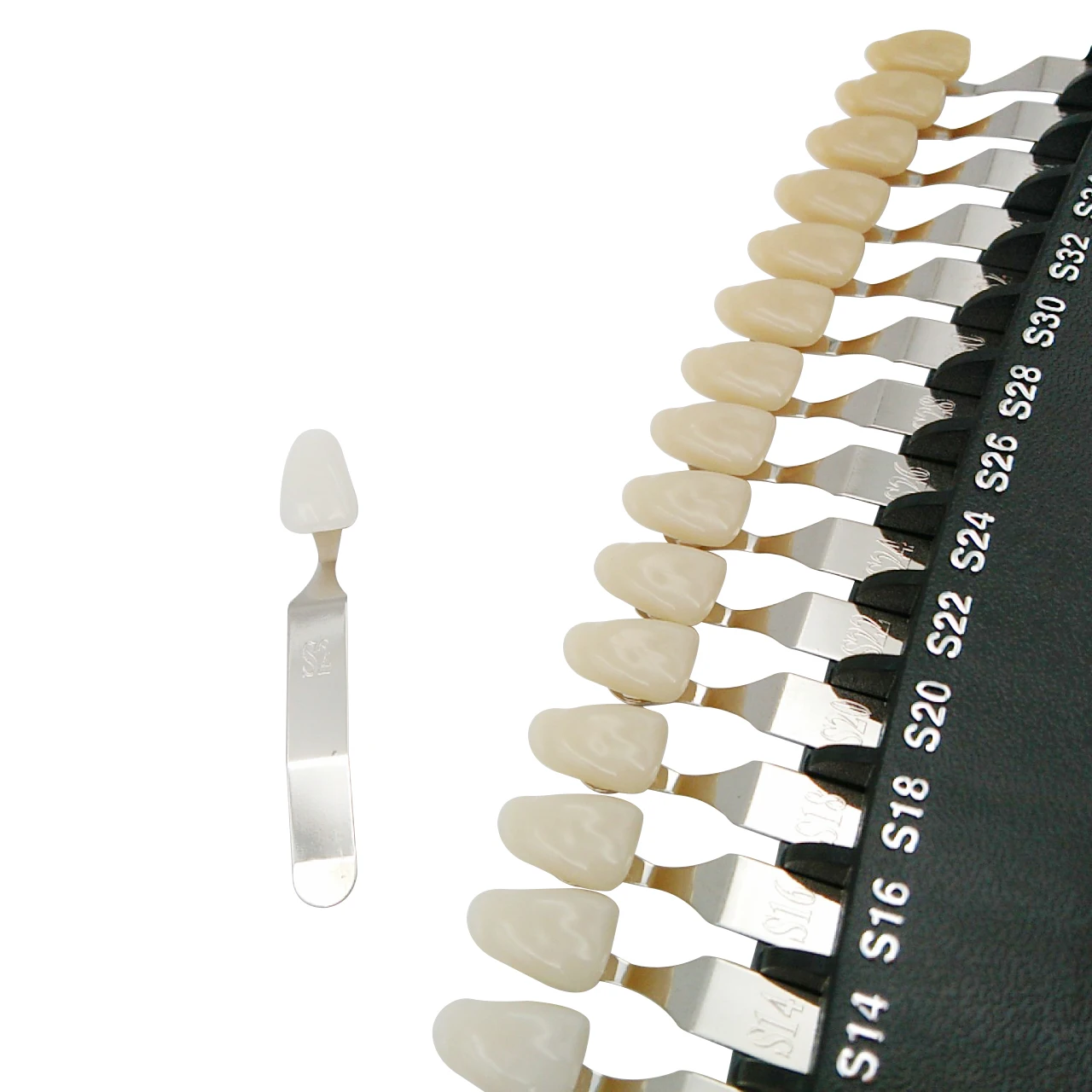 

Teeth White Bleaching Dental Plate 20 Colors Dental 3D Shade Guide Chart Board Color Comparator