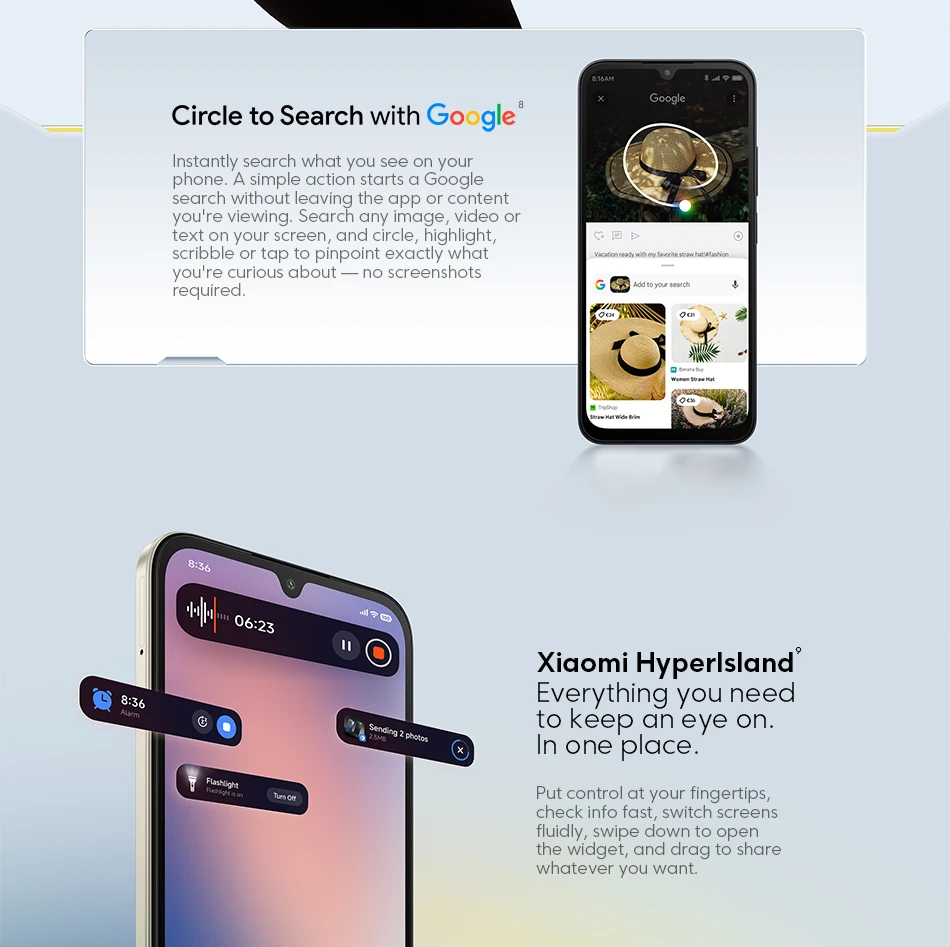 Global Version POCO C81 Pro smartphone UNISOC T7250 processor 6.9" LCD display 13MP main camera 6000mAh 3.5mm headphone