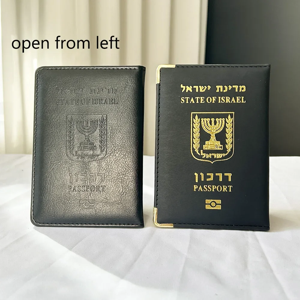 Funda para pasaporte de Israel, cuero PU multicolor, hebreo, documento de viaje, identificación, tarjetero, funda, billetera para hombres y mujeres