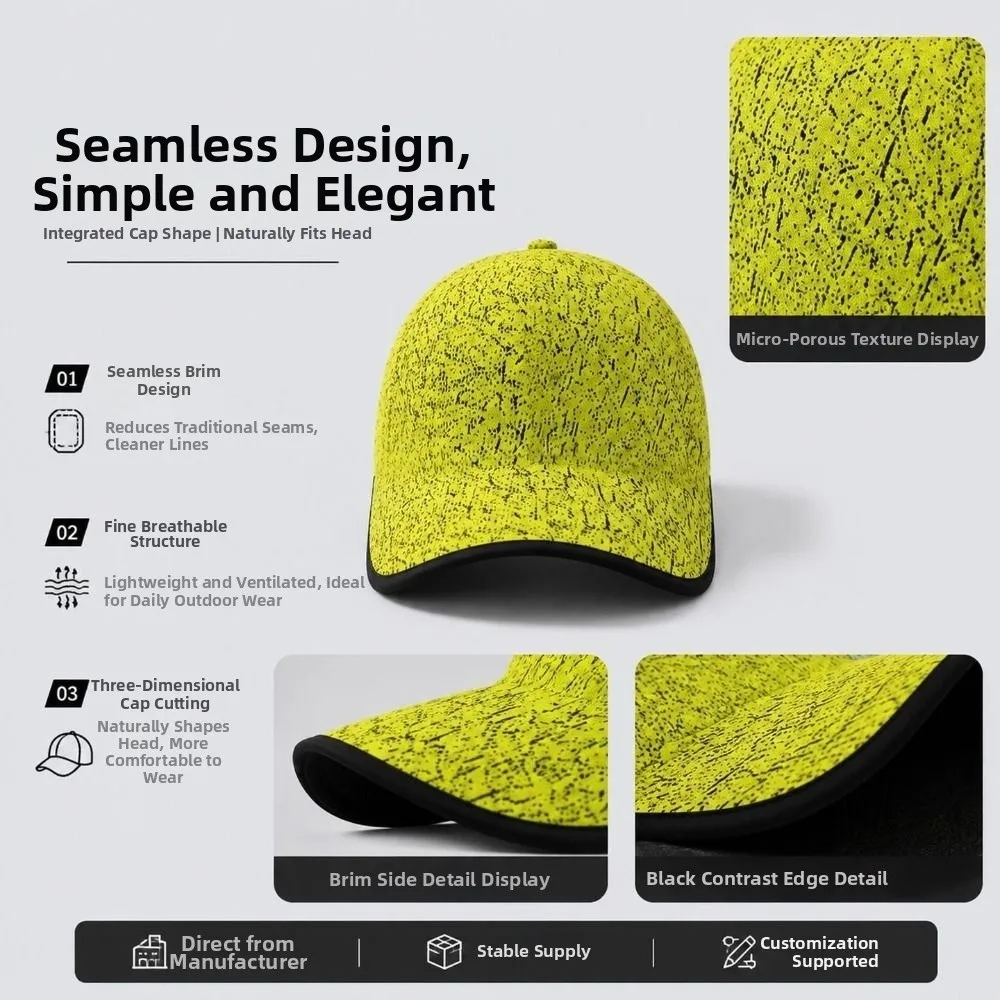 Creative Gift Seamless Baseball Cap Packable Lightweight Outdoor Hat Quick Drying Breathable Visor Cap