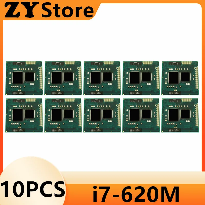 10PCS I7 620m cpu 4M/2.66GHz/3333 MHz/Dual-Core Laptop processor I7-620M Compatible HM57 HM55