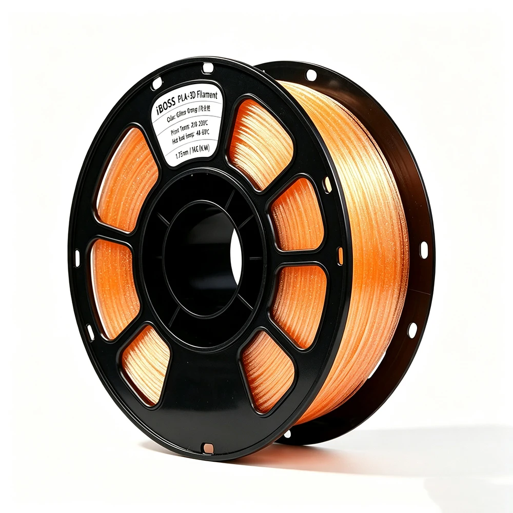 PLA 3D Printer Filament 1.75mm Transparent Crystal Sparkle Orange PLA Crystal 3D Printer Material 250g 1Kg Vacuum Packaging