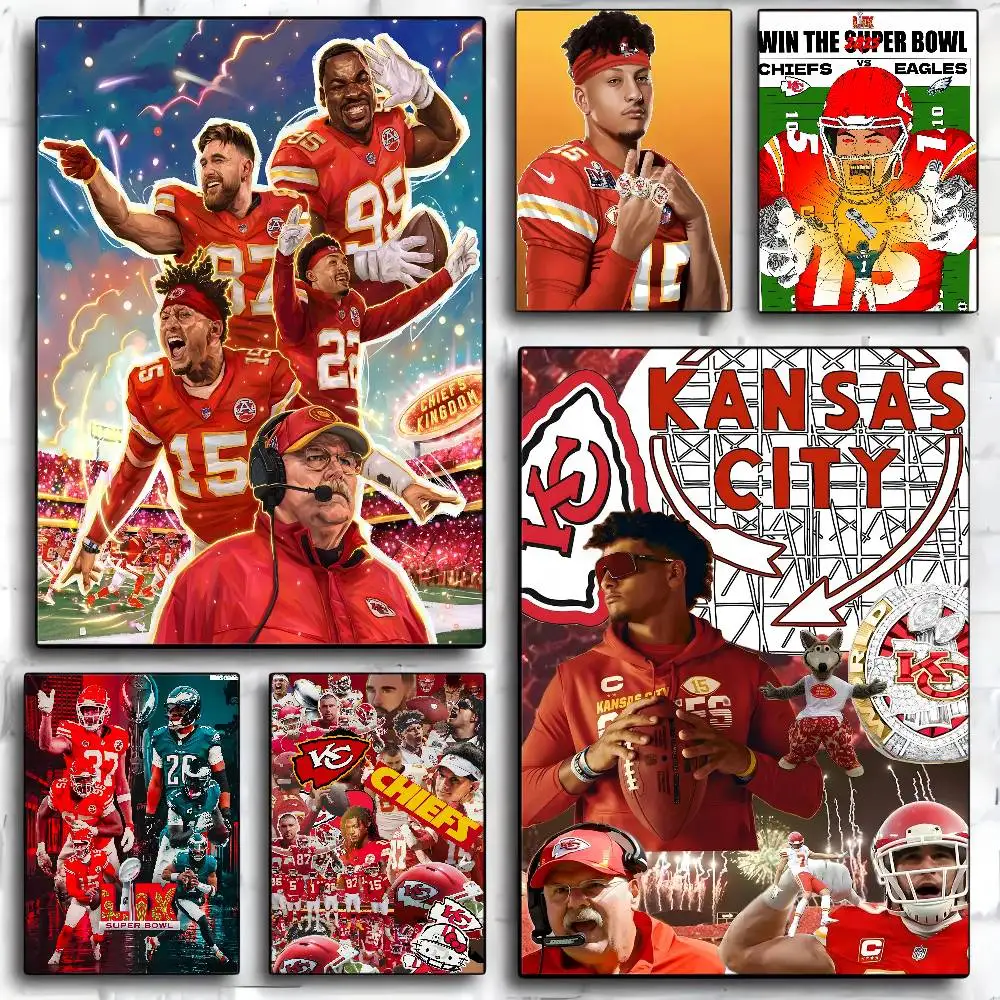 K-Kansas C-City C-Chiefs ملصقات الفيلم الكلاسيكي غرفة عتيقة مقهى ديكور الشمال ديكور المنزل #1