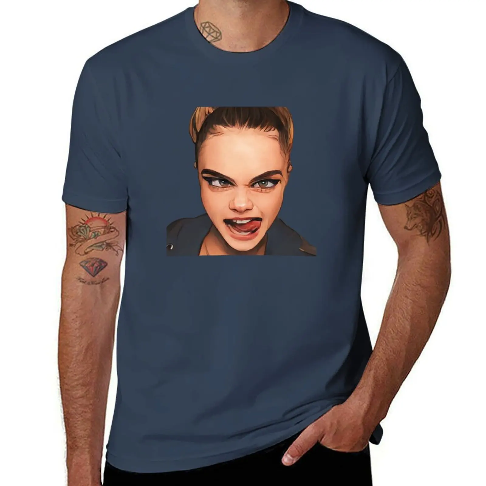 

Cute Cara Delevingne T-Shirt man graphic t shirt t shirts with prints t shirts designer T-Shirt