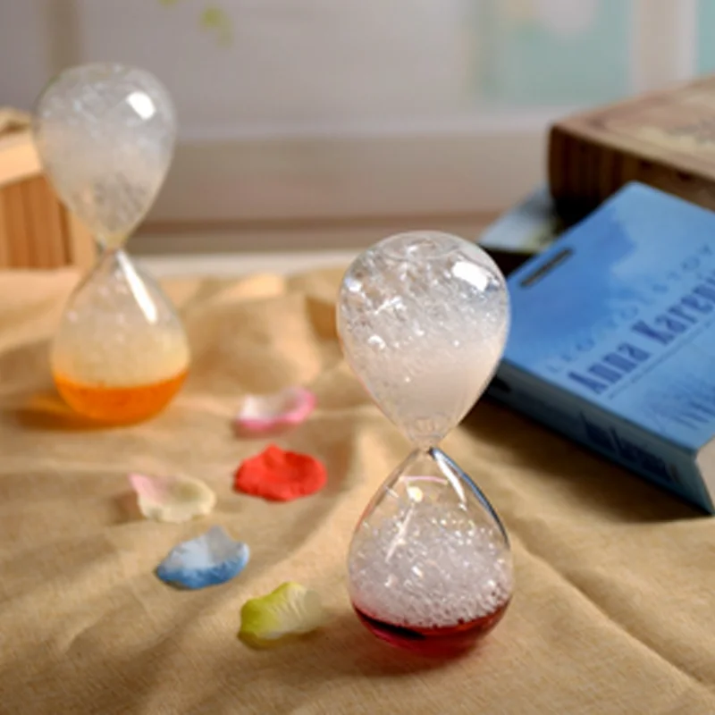 Creative Liquid Bubble Hourglass Timekeeper Modern Minimalism Home Decoration Sandglass Water Liquid Drift Bottle Glass Fun Gift