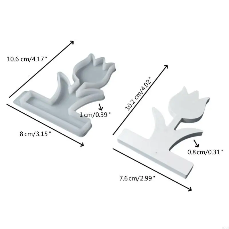 97QD Tulips Holder Resins Molds Candlesticks Silicone Molds Table Decorations