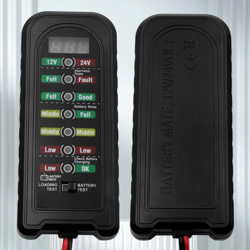 LED Indication Car Battery Tester Fault Detector Car Diagnostic Tools MotorcycleBattery Tester Battery Checker Drop ship