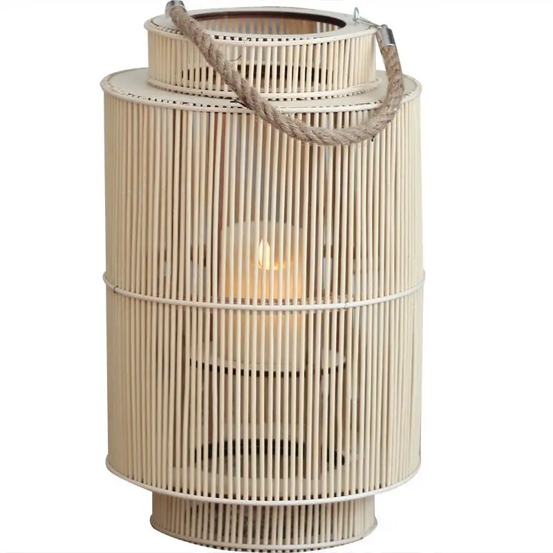 

Rattan wind lamp portable candlestick ornament hotel decoration lantern