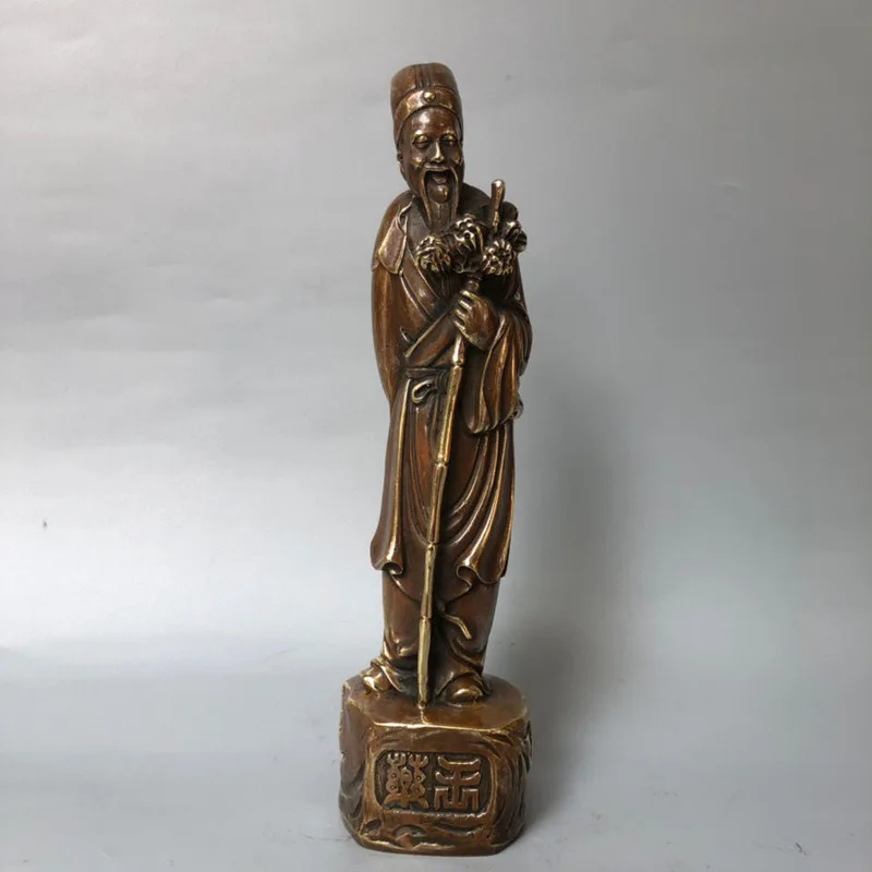 Brass Statue Ornament for Traditional Chinese , Pharmacy, Clinic. Medicine King and Medical Sag