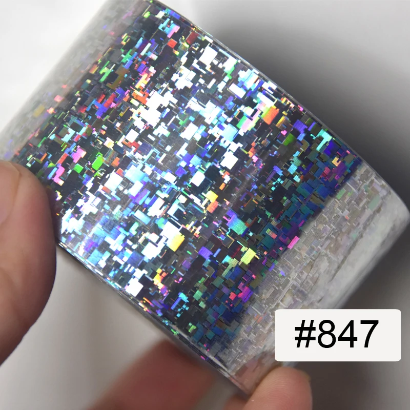 1 roll 120m*4cm Holographic Nail Foils Laser Star Waves Nail Transfer Foil Gold Sliver Holographic Sticker Decals