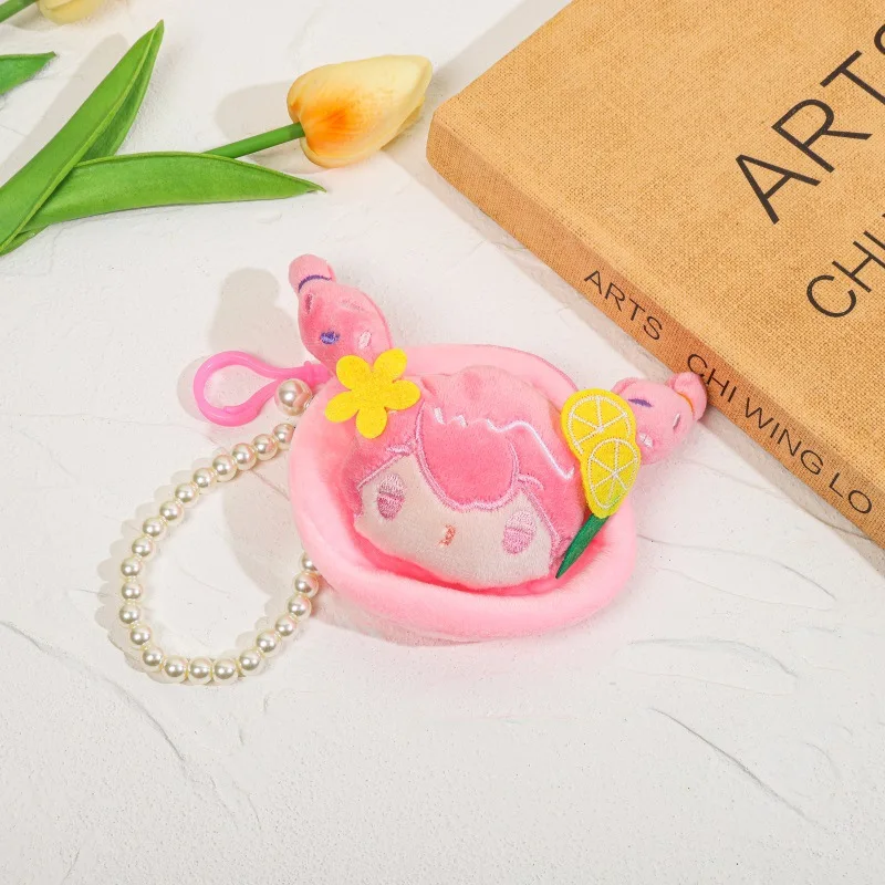 Cartoon ‌Hatsune Miku‌ Plush Doll Coin Wallet Keychain Pendant Headphones Coin Storage Bag Holiday Gift for Boys and Girls