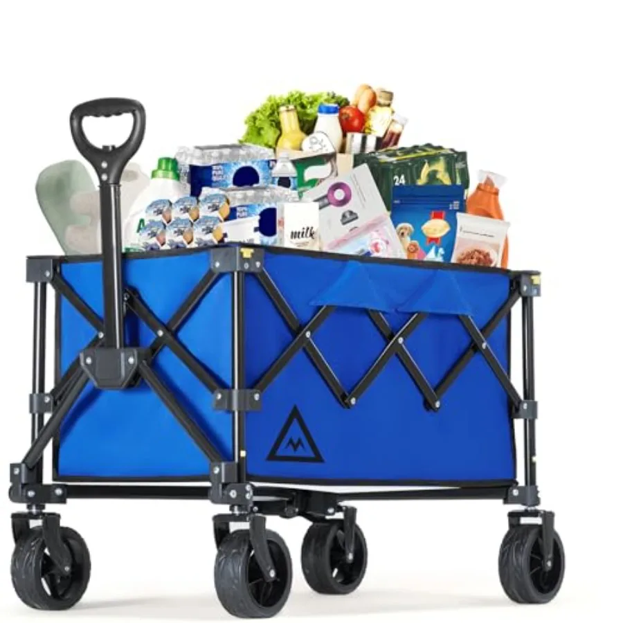Carrito de Compras Plegable con Ruedas Grandes para Playa, Jardín, Exterior, Supermercado, Uso Pesado, Todoterreno
