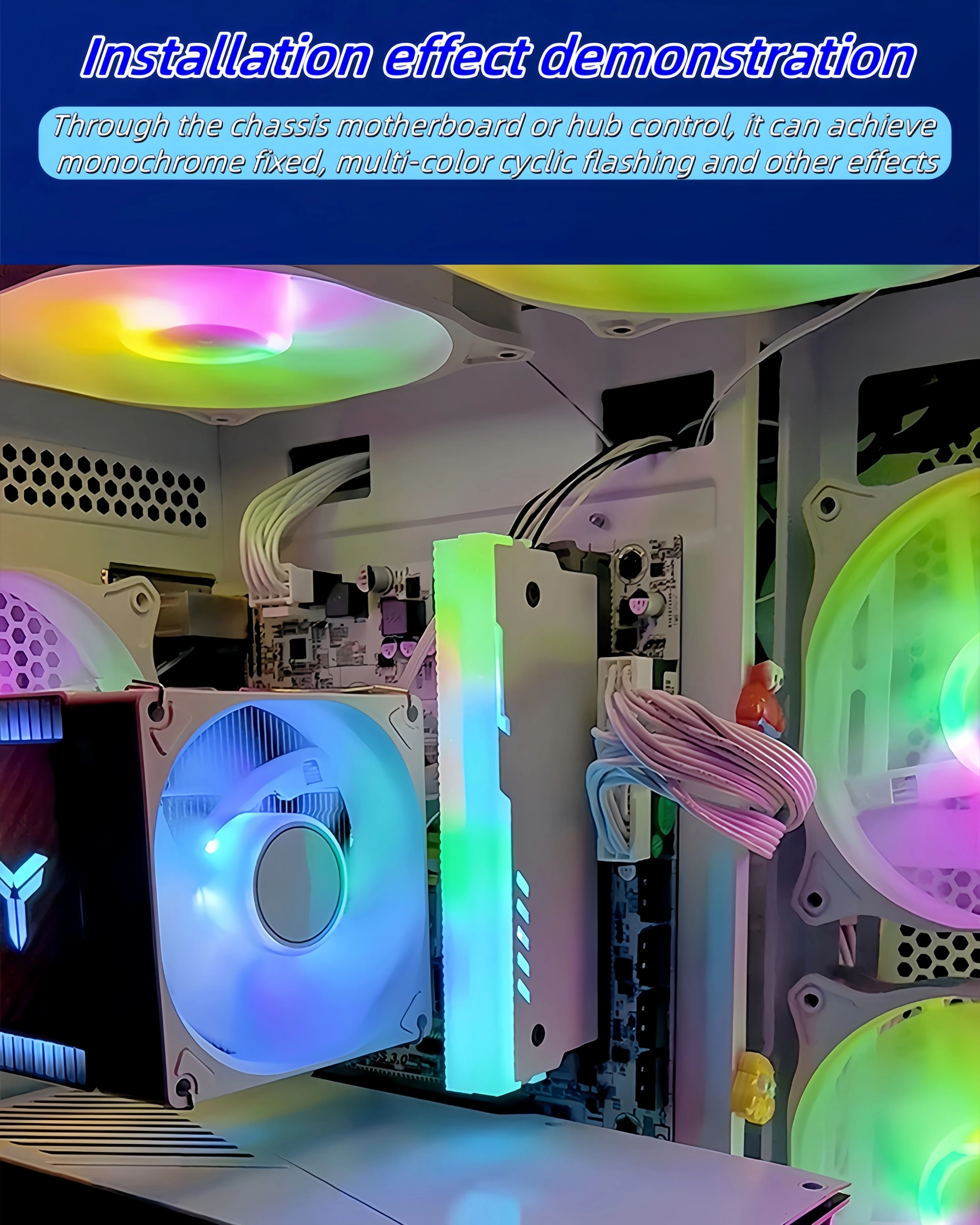 CX FUTRUE Aluminum Desktop Memory Module Heat Dissipation Vest, ARGB Light Effect, Desktop Memory Heat Dissipation Vest.White.