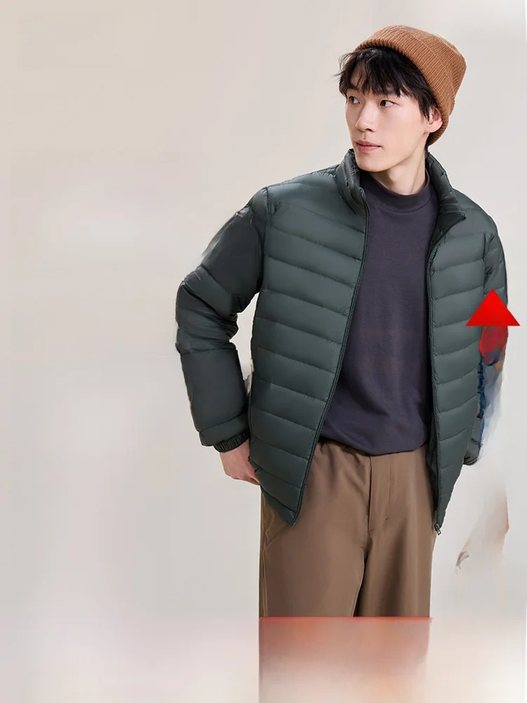 

Мужская легкая пуховая куртка Snow Fly Весна 2026 с воротником-стойкой, модная, универсальная, современная, из нейлоновой ткани