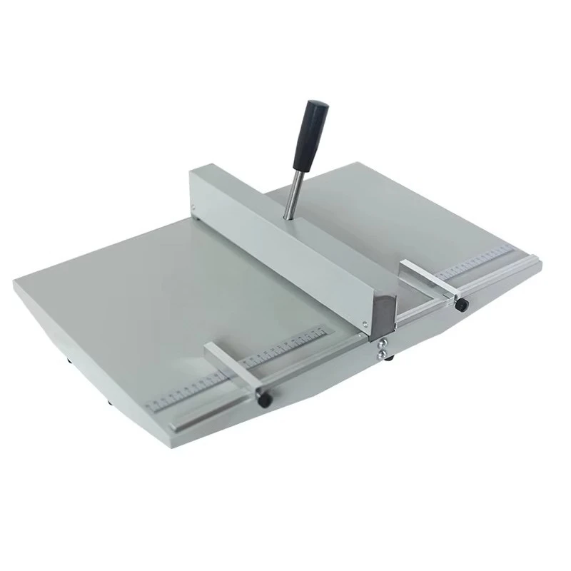 Small desktop folding machine manual paper indentation sticker cutting and perforation for paper processing machinery - view 4