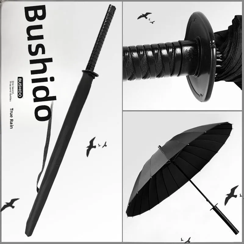 

Creative Motorcycle Samurai Long Handle Umbrella Men's Stylish Sword Umbrella Automatic Large Straight Stick Umbrella